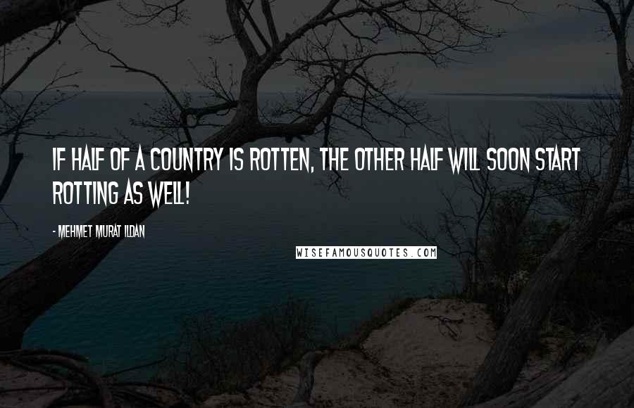 Mehmet Murat Ildan Quotes: If half of a country is rotten, the other half will soon start rotting as well!