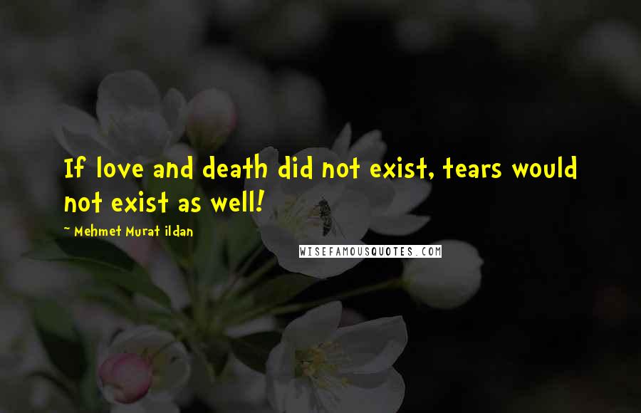 Mehmet Murat Ildan Quotes: If love and death did not exist, tears would not exist as well!