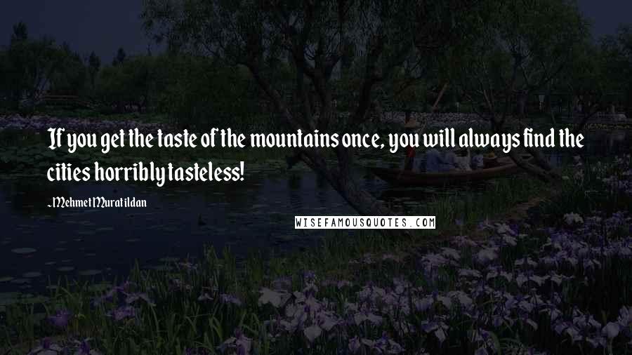 Mehmet Murat Ildan Quotes: If you get the taste of the mountains once, you will always find the cities horribly tasteless!