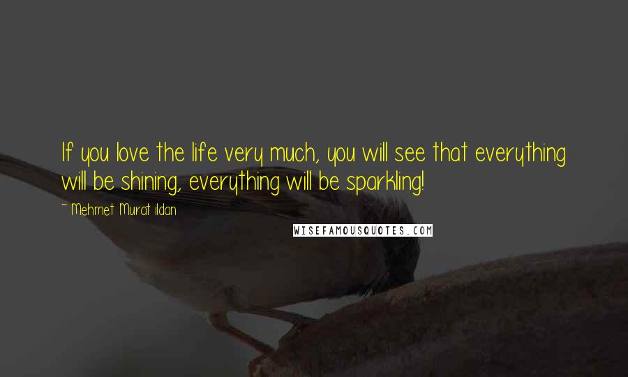 Mehmet Murat Ildan Quotes: If you love the life very much, you will see that everything will be shining, everything will be sparkling!