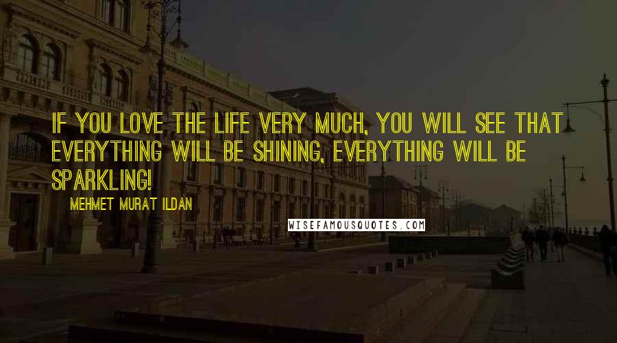 Mehmet Murat Ildan Quotes: If you love the life very much, you will see that everything will be shining, everything will be sparkling!