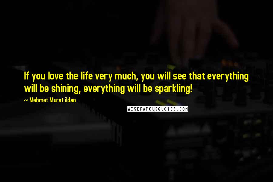 Mehmet Murat Ildan Quotes: If you love the life very much, you will see that everything will be shining, everything will be sparkling!
