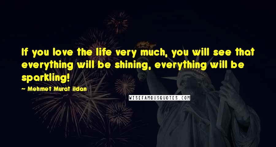 Mehmet Murat Ildan Quotes: If you love the life very much, you will see that everything will be shining, everything will be sparkling!