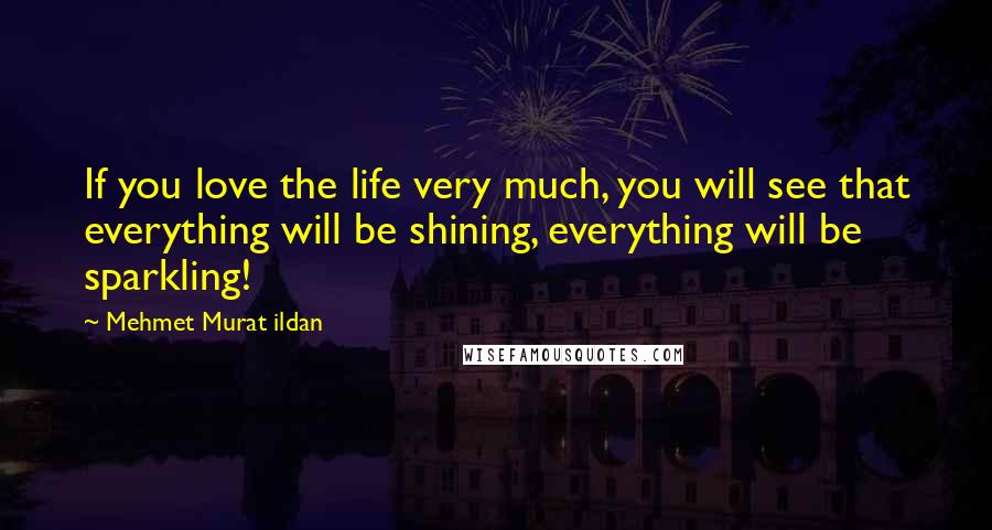 Mehmet Murat Ildan Quotes: If you love the life very much, you will see that everything will be shining, everything will be sparkling!