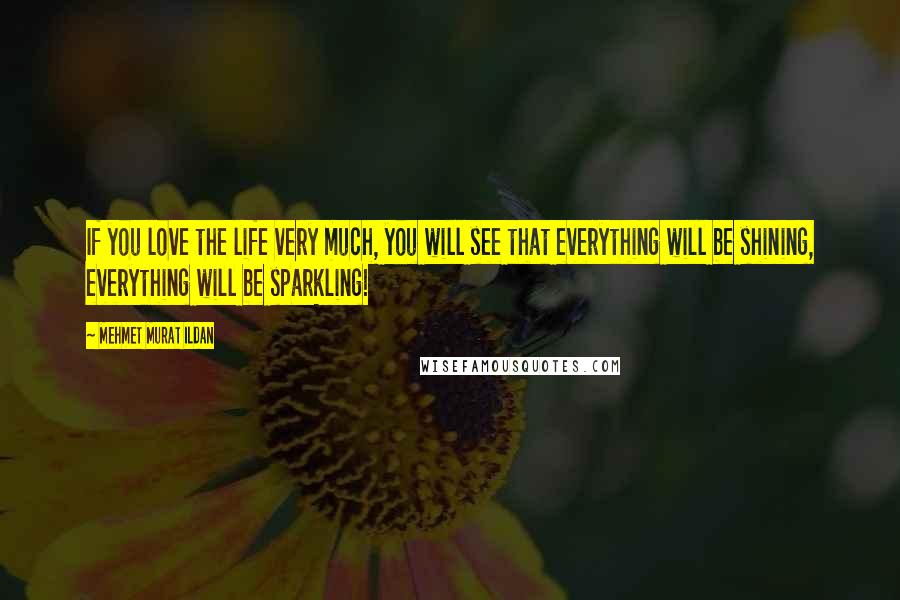 Mehmet Murat Ildan Quotes: If you love the life very much, you will see that everything will be shining, everything will be sparkling!