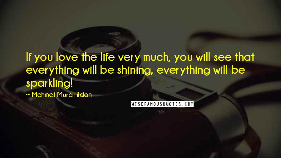 Mehmet Murat Ildan Quotes: If you love the life very much, you will see that everything will be shining, everything will be sparkling!