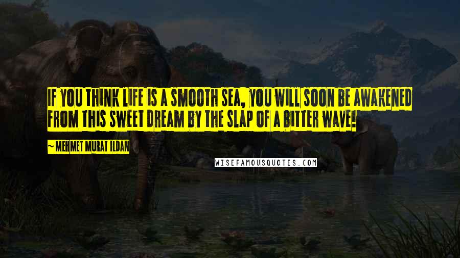 Mehmet Murat Ildan Quotes: If you think life is a smooth sea, you will soon be awakened from this sweet dream by the slap of a bitter wave!