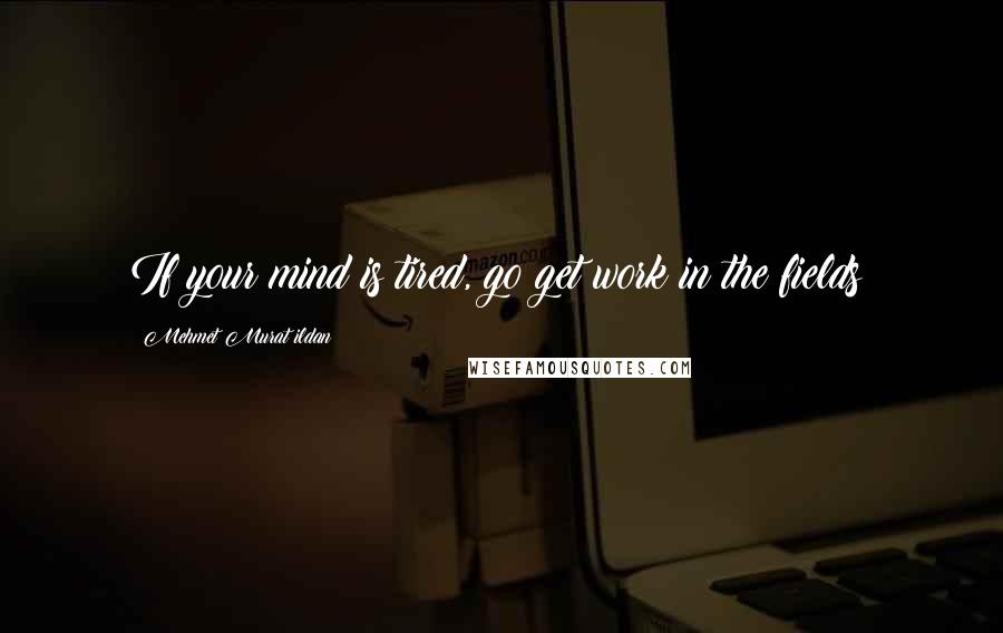 Mehmet Murat Ildan Quotes: If your mind is tired, go get work in the fields!