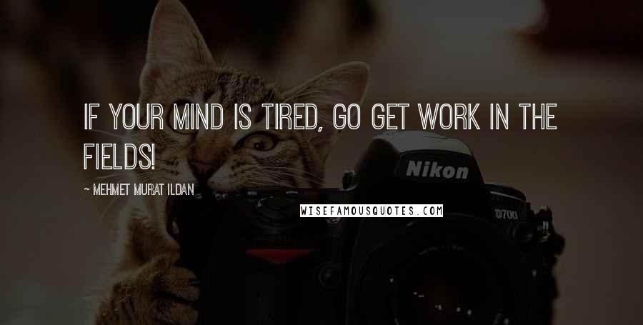 Mehmet Murat Ildan Quotes: If your mind is tired, go get work in the fields!