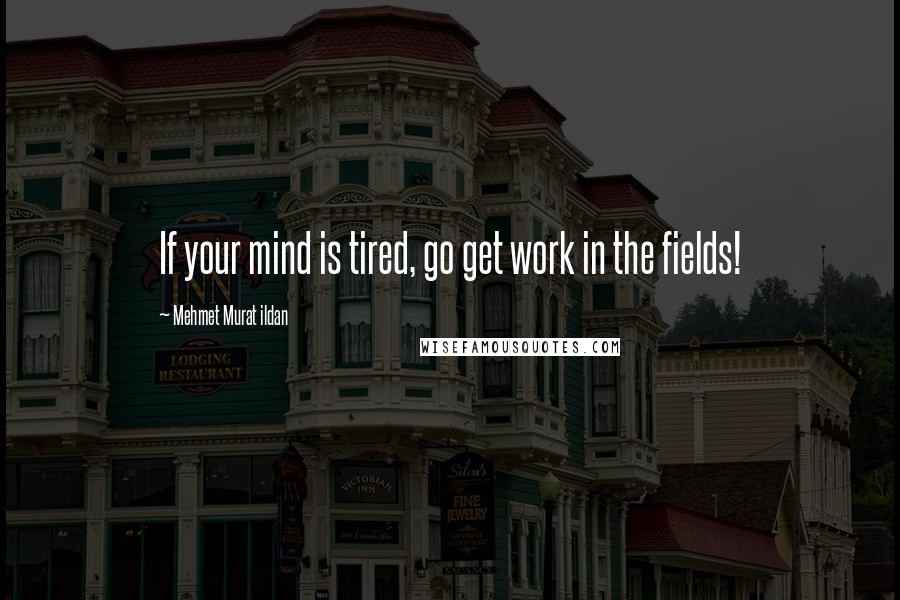 Mehmet Murat Ildan Quotes: If your mind is tired, go get work in the fields!