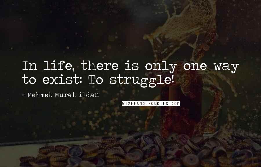 Mehmet Murat Ildan Quotes: In life, there is only one way to exist: To struggle!