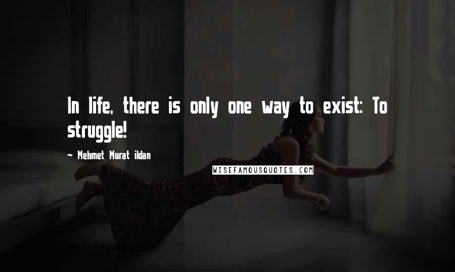 Mehmet Murat Ildan Quotes: In life, there is only one way to exist: To struggle!