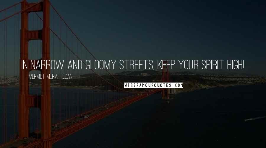 Mehmet Murat Ildan Quotes: In narrow and gloomy streets, keep your spirit high!