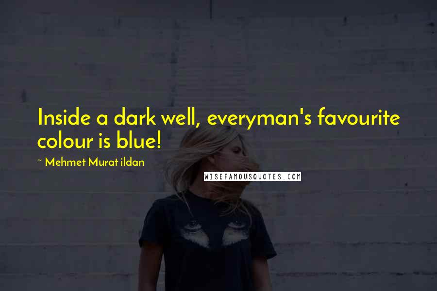 Mehmet Murat Ildan Quotes: Inside a dark well, everyman's favourite colour is blue!