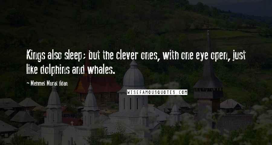Mehmet Murat Ildan Quotes: Kings also sleep; but the clever ones, with one eye open, just like dolphins and whales.