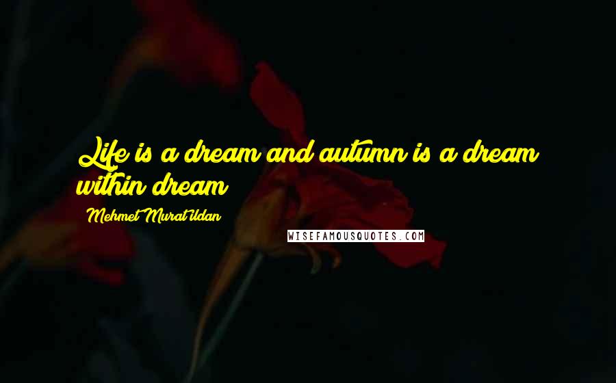 Mehmet Murat Ildan Quotes: Life is a dream and autumn is a dream within dream!