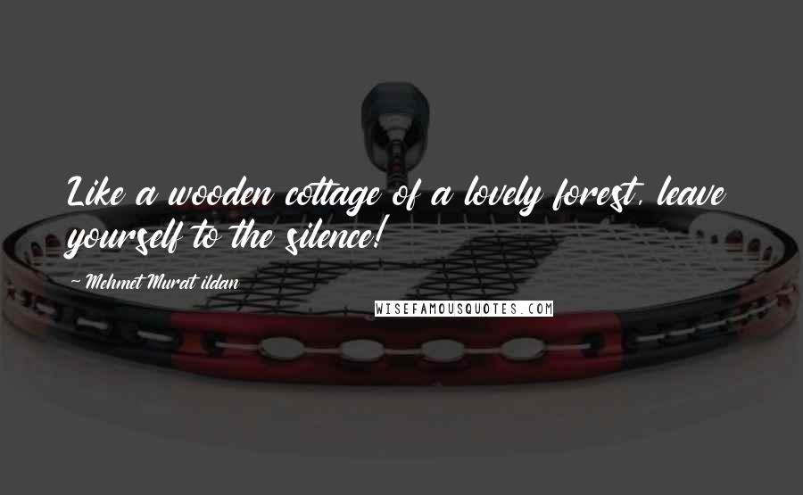 Mehmet Murat Ildan Quotes: Like a wooden cottage of a lovely forest, leave yourself to the silence!