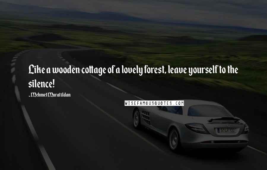 Mehmet Murat Ildan Quotes: Like a wooden cottage of a lovely forest, leave yourself to the silence!