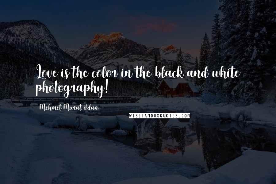 Mehmet Murat Ildan Quotes: Love is the color in the black and white photography!