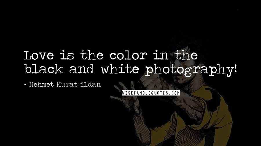 Mehmet Murat Ildan Quotes: Love is the color in the black and white photography!