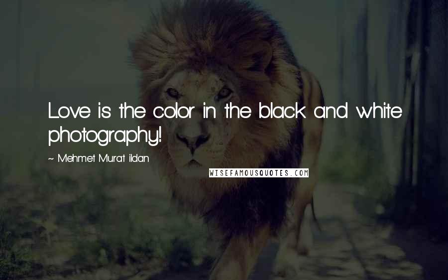 Mehmet Murat Ildan Quotes: Love is the color in the black and white photography!