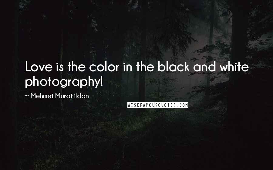 Mehmet Murat Ildan Quotes: Love is the color in the black and white photography!