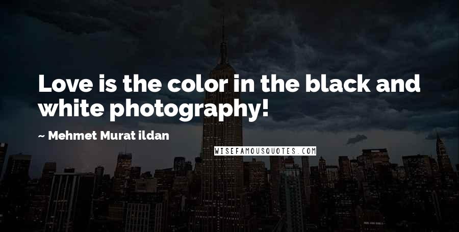 Mehmet Murat Ildan Quotes: Love is the color in the black and white photography!