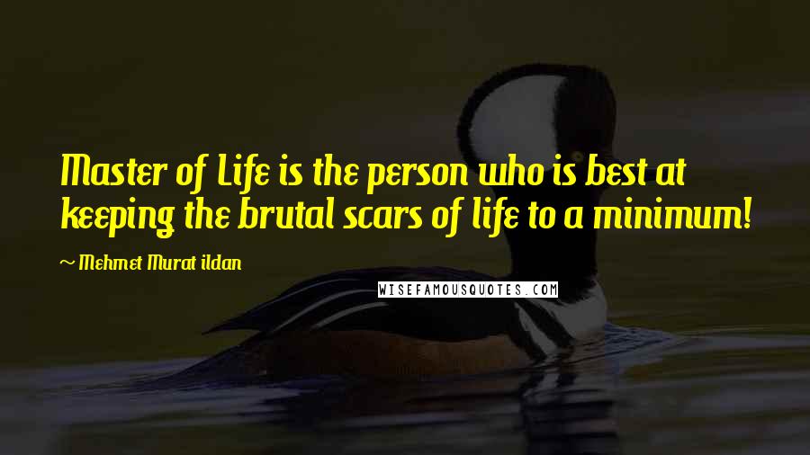 Mehmet Murat Ildan Quotes: Master of Life is the person who is best at keeping the brutal scars of life to a minimum!