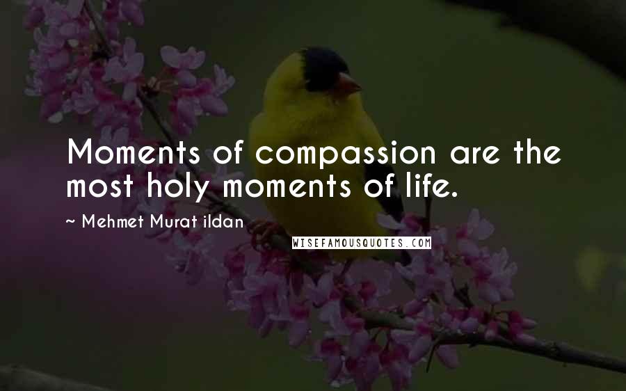 Mehmet Murat Ildan Quotes: Moments of compassion are the most holy moments of life.