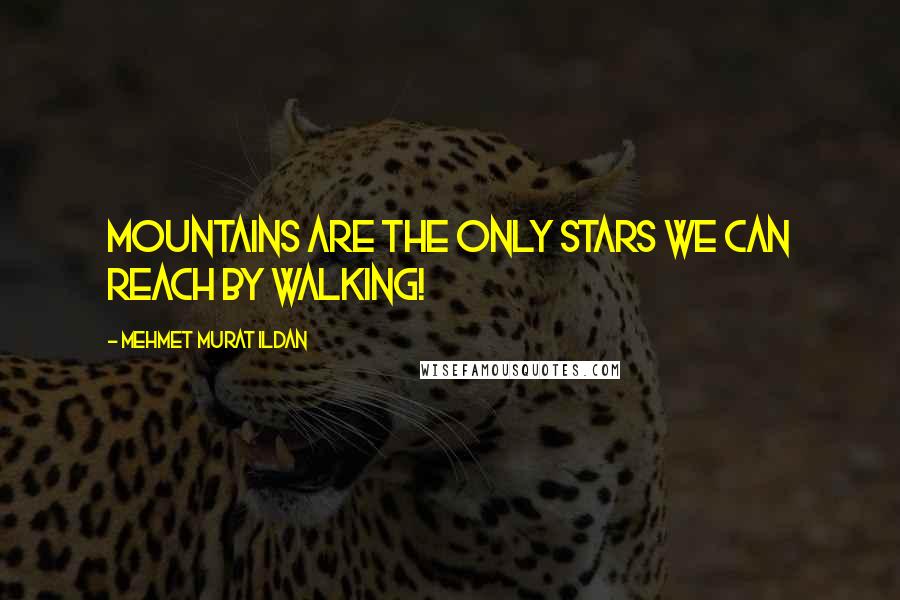 Mehmet Murat Ildan Quotes: Mountains are the only stars we can reach by walking!