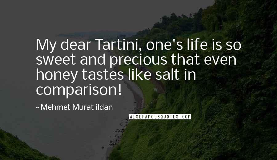 Mehmet Murat Ildan Quotes: My dear Tartini, one's life is so sweet and precious that even honey tastes like salt in comparison!