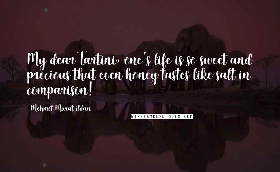 Mehmet Murat Ildan Quotes: My dear Tartini, one's life is so sweet and precious that even honey tastes like salt in comparison!