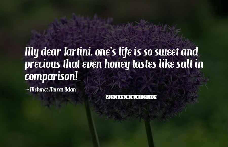 Mehmet Murat Ildan Quotes: My dear Tartini, one's life is so sweet and precious that even honey tastes like salt in comparison!