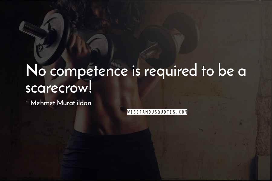 Mehmet Murat Ildan Quotes: No competence is required to be a scarecrow!