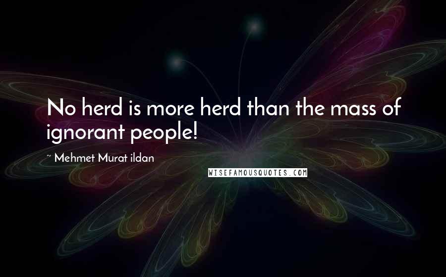 Mehmet Murat Ildan Quotes: No herd is more herd than the mass of ignorant people!