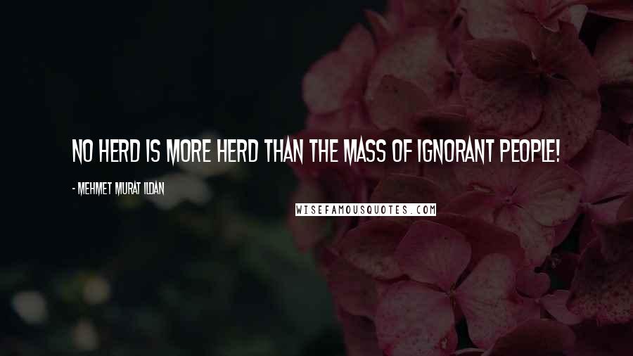 Mehmet Murat Ildan Quotes: No herd is more herd than the mass of ignorant people!