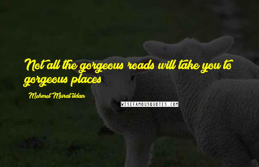 Mehmet Murat Ildan Quotes: Not all the gorgeous roads will take you to gorgeous places!