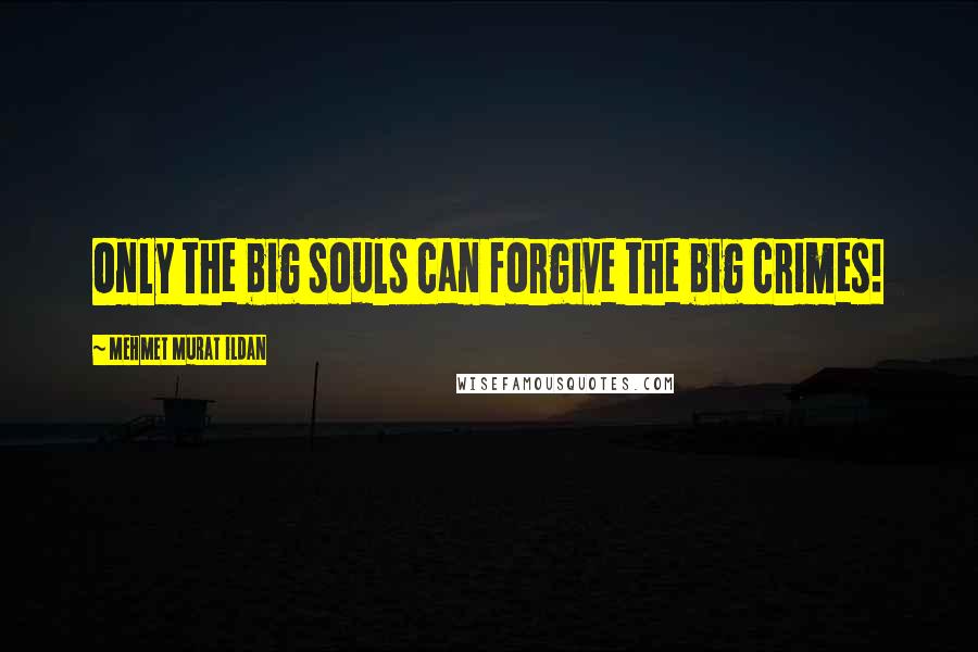 Mehmet Murat Ildan Quotes: Only the big souls can forgive the big crimes!