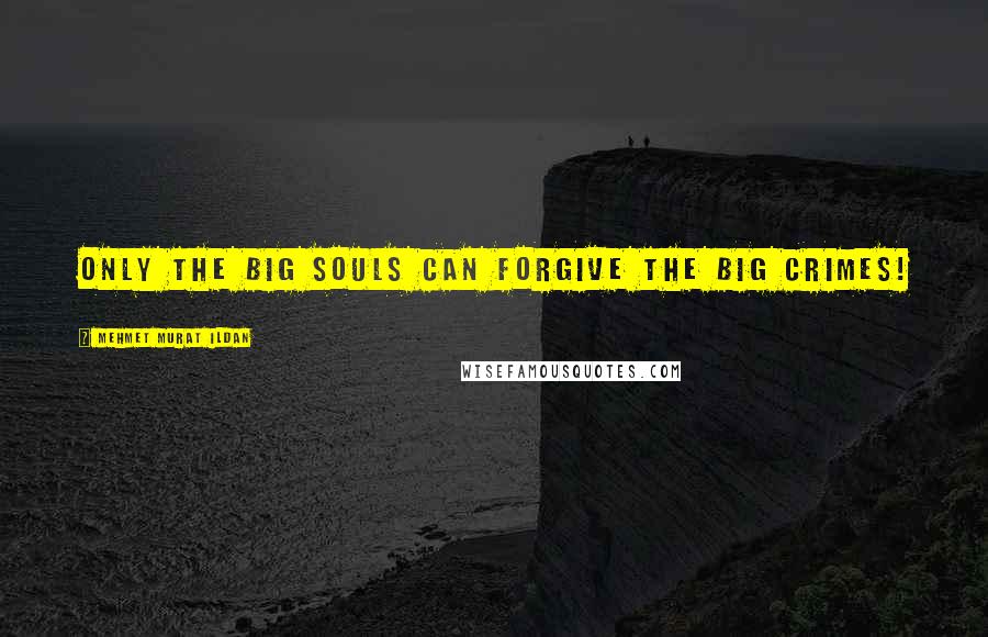 Mehmet Murat Ildan Quotes: Only the big souls can forgive the big crimes!