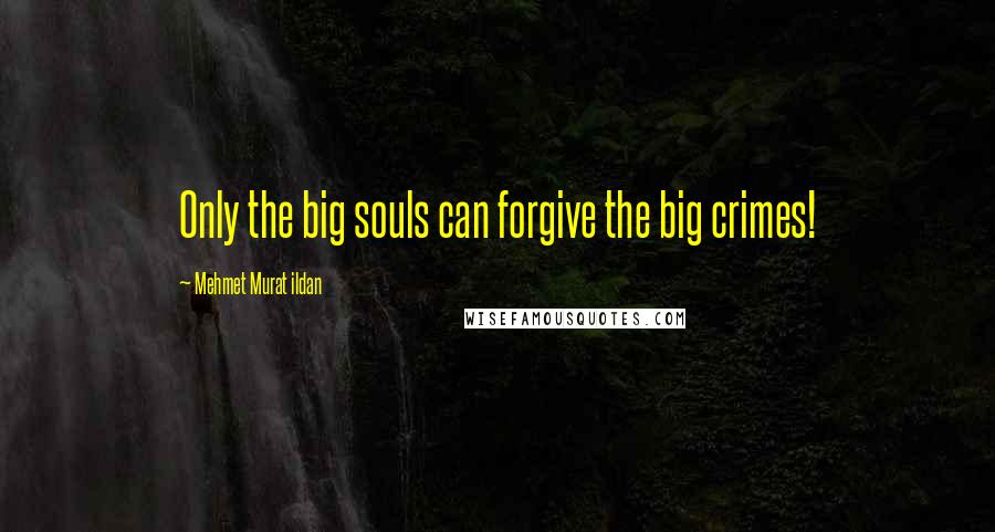 Mehmet Murat Ildan Quotes: Only the big souls can forgive the big crimes!