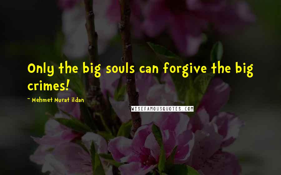 Mehmet Murat Ildan Quotes: Only the big souls can forgive the big crimes!