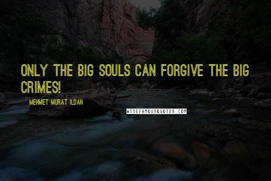 Mehmet Murat Ildan Quotes: Only the big souls can forgive the big crimes!