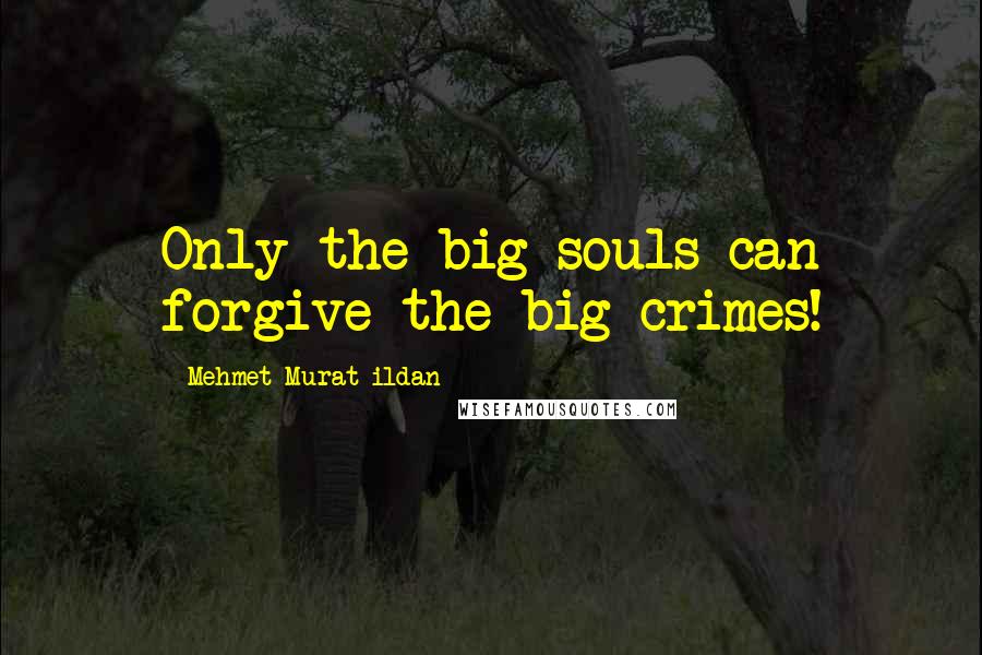 Mehmet Murat Ildan Quotes: Only the big souls can forgive the big crimes!