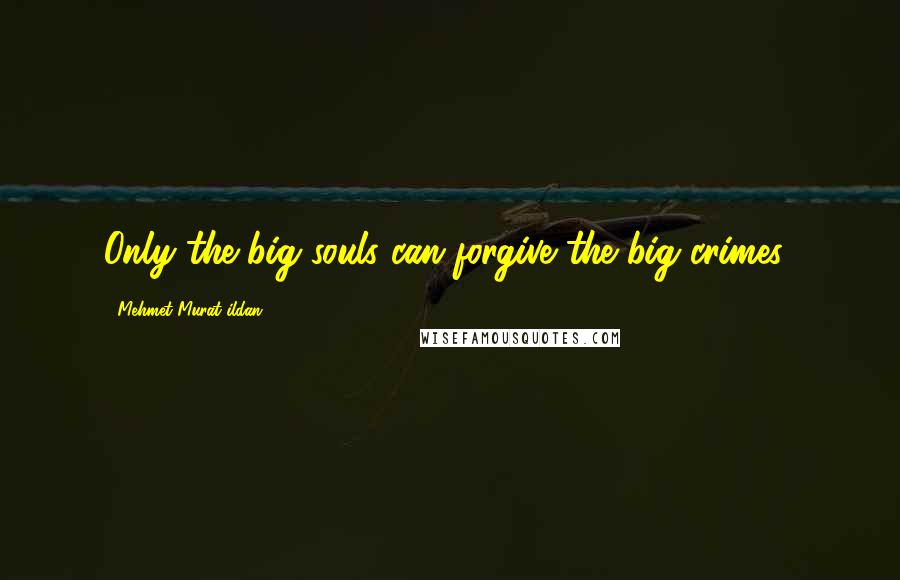 Mehmet Murat Ildan Quotes: Only the big souls can forgive the big crimes!