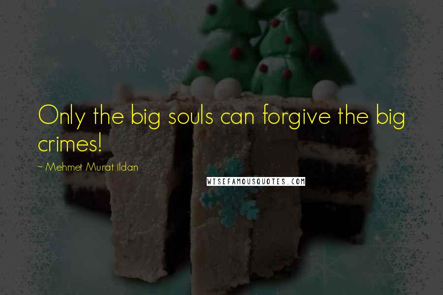 Mehmet Murat Ildan Quotes: Only the big souls can forgive the big crimes!
