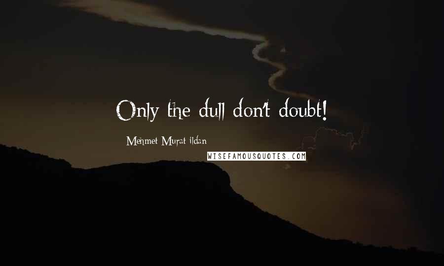 Mehmet Murat Ildan Quotes: Only the dull don't doubt!