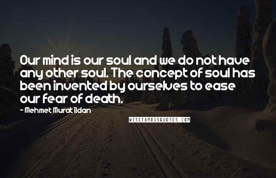 Mehmet Murat Ildan Quotes: Our mind is our soul and we do not have any other soul. The concept of soul has been invented by ourselves to ease our fear of death.