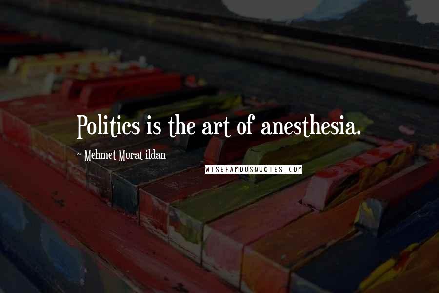 Mehmet Murat Ildan Quotes: Politics is the art of anesthesia.