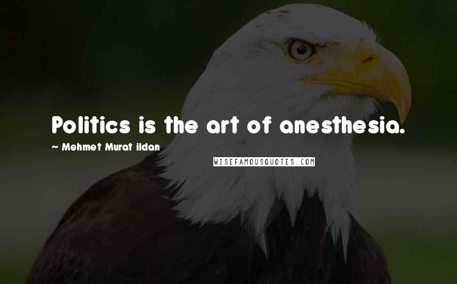 Mehmet Murat Ildan Quotes: Politics is the art of anesthesia.