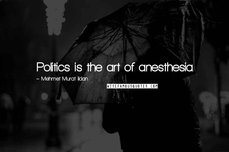 Mehmet Murat Ildan Quotes: Politics is the art of anesthesia.